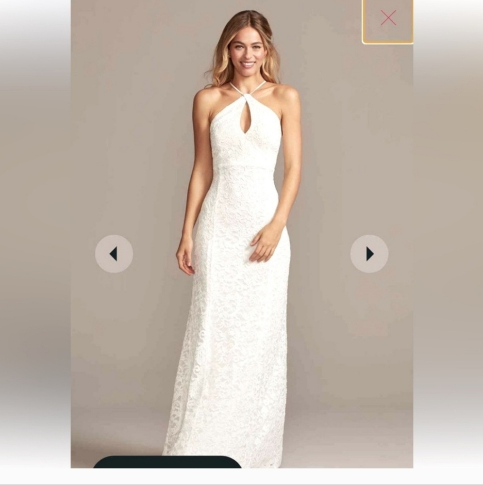 Elegant White Halter Dress​